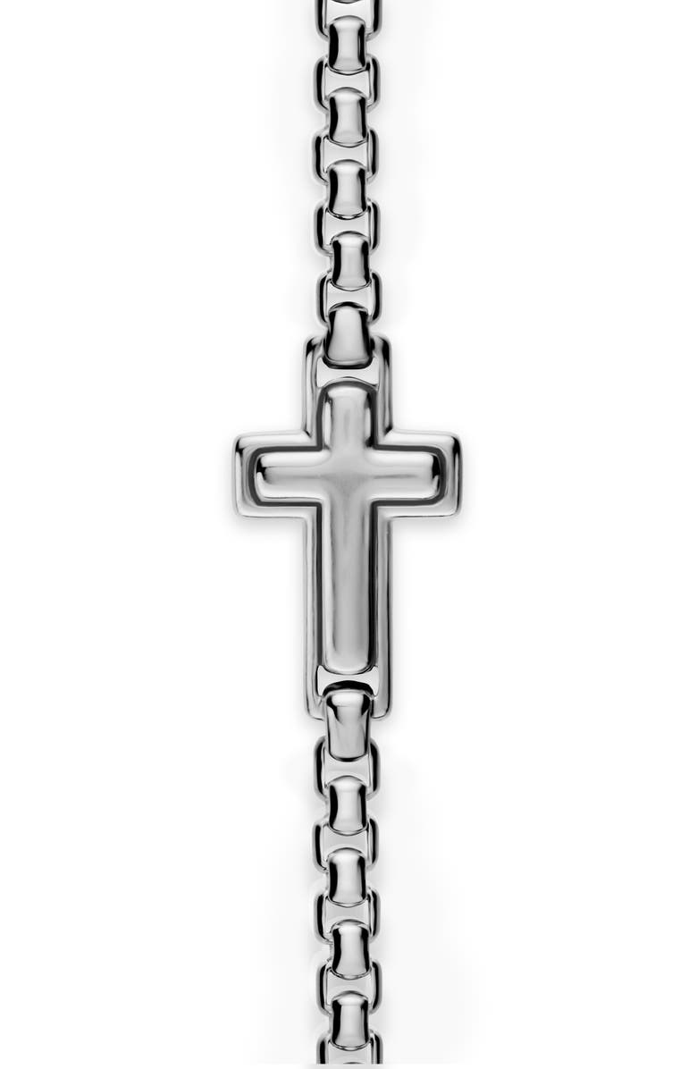 David Yurman Men's Cross Station Necklace in Sterling Silver, 3.6mm, Alternate, color, Silver