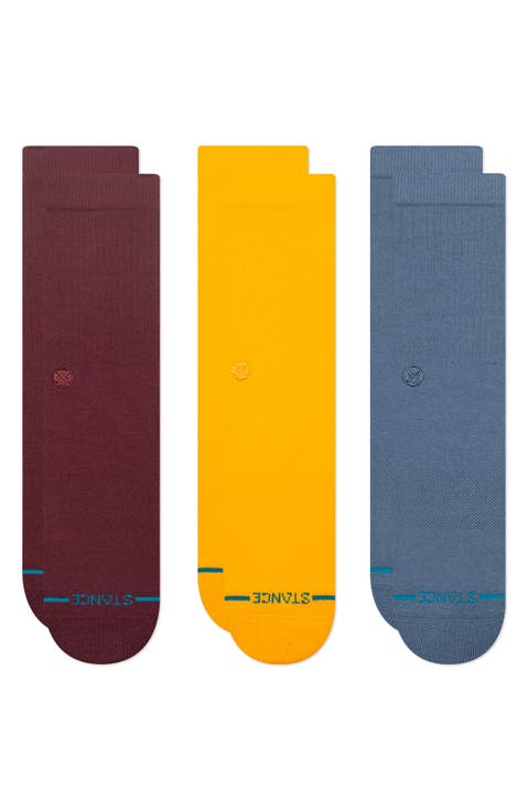 Icon Assorted 3-Pack Crew Socks