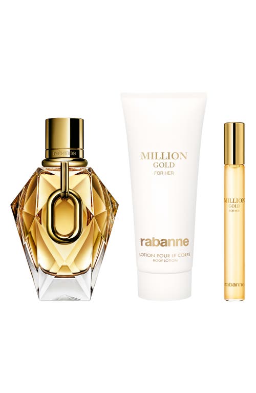 Rabanne 3-pc. Million Gold For Her Fragrance Gift Set With Body Lotion In Transparent