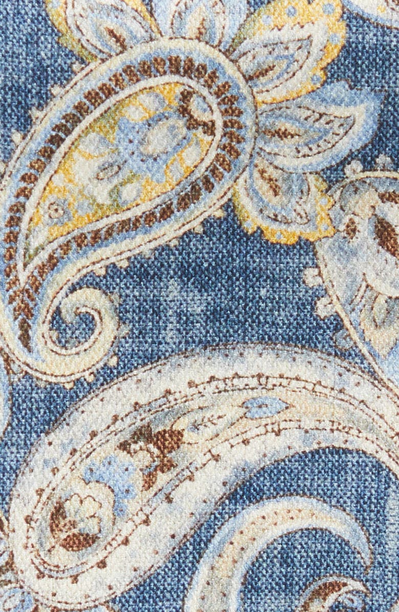 EDWARD ARMAH Paisley & Floret Reversible Silk Pocket Square, Alternate, color,