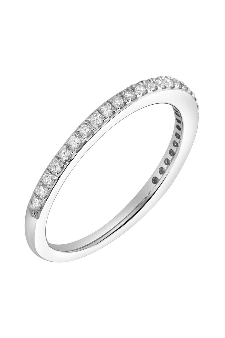 Luna 14K Gold Round Diamond Studded Eternity Band Ring - 0.25cts, Alternate, color, 14K White Gold