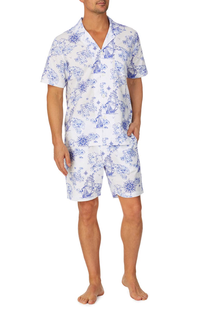 BedHead Pajamas Voyager Print Short Organic Cotton Pajamas, Main, color,