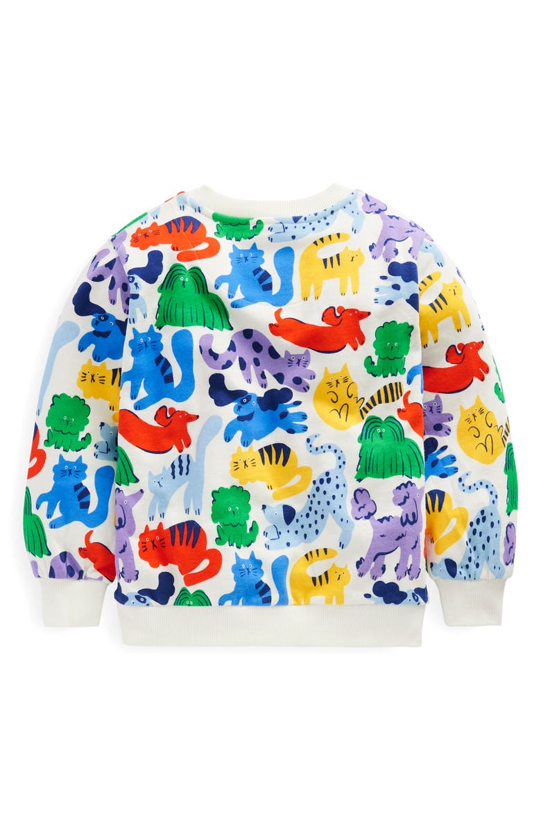 Mini Boden Kids' Pet Print Cotton Sweatshirt, Alternate, color, 