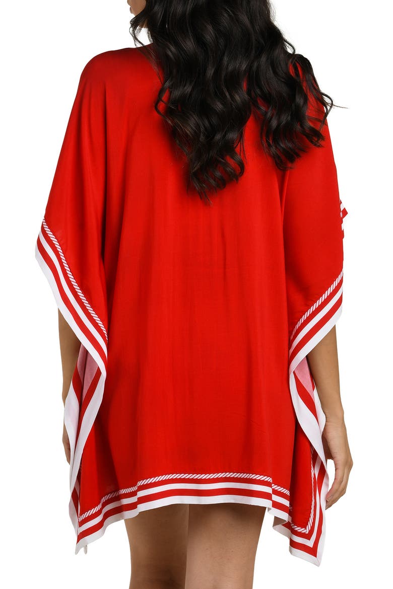 Mariner Cover-Up Caftan, Alternate, color, RUBY