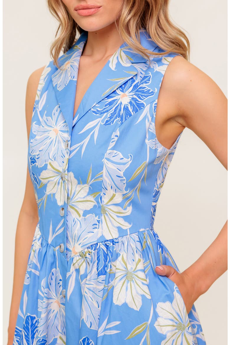Print Shirtdress, Alternate, color, POWDER BLUE