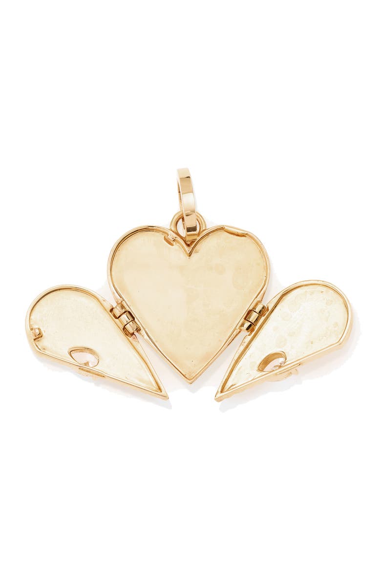 Heart Locket Charm, Alternate, color, 14K YELLOW GOLD