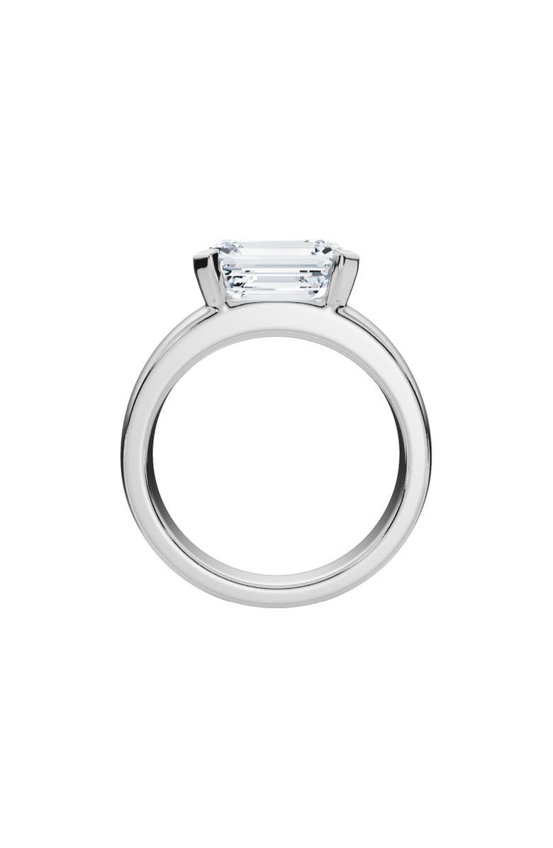 Bliss Diamond Certified 3Ct East West Emerald Diamond Engagement Ring 14k Gold or Pt Lab Grown, Alternate, color, 14K White Gold