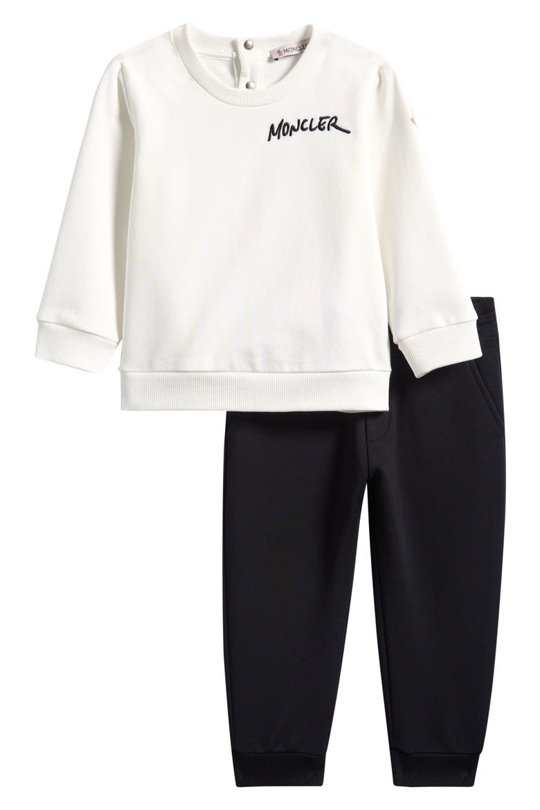 Kids' Embroidered Sweatshirt & Joggers Set, Main, color, WHITE