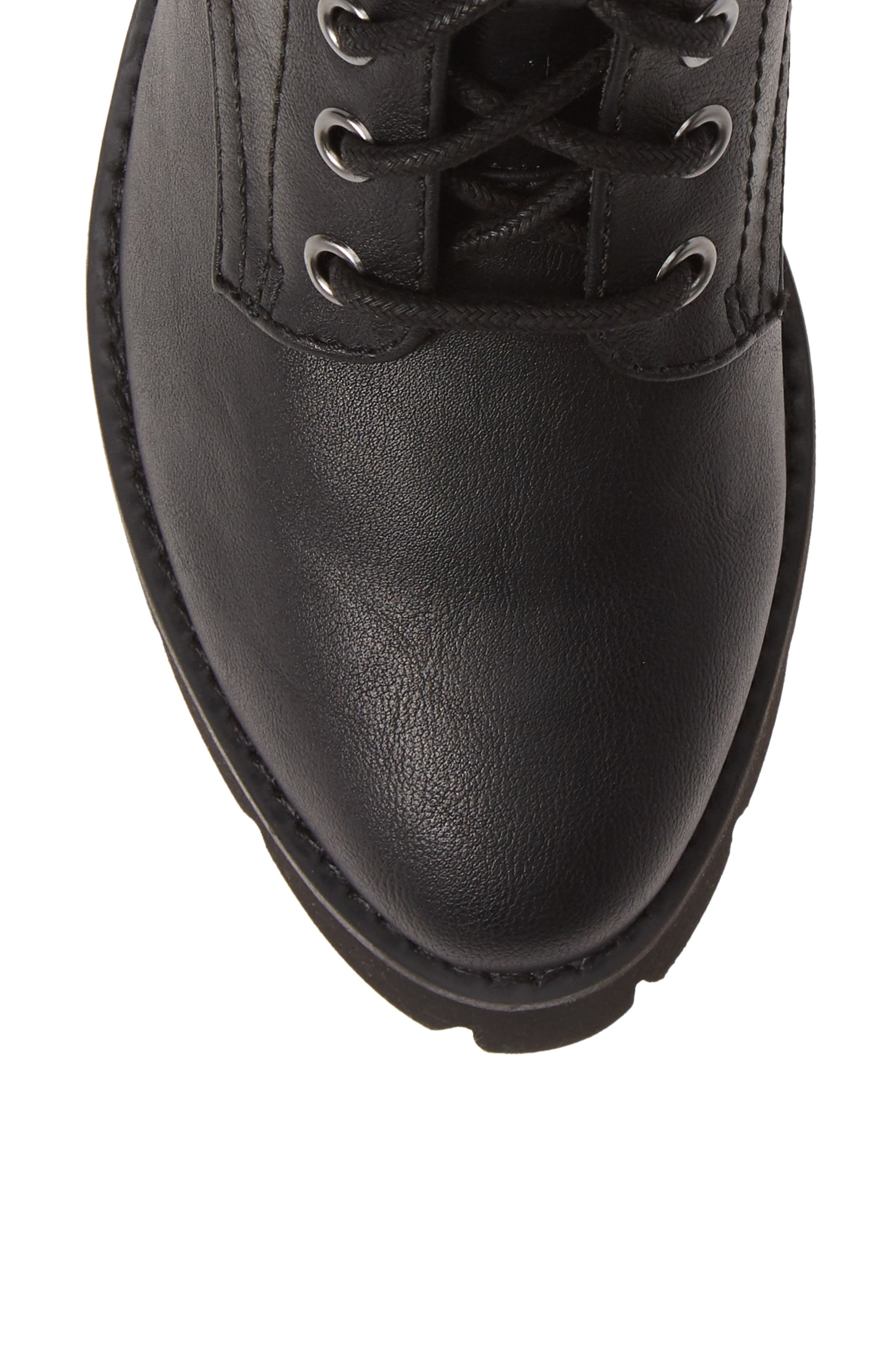 Strength In Numbers Vegan Leather Bootie, Alternate, color, BLACK FAUX LEATHER