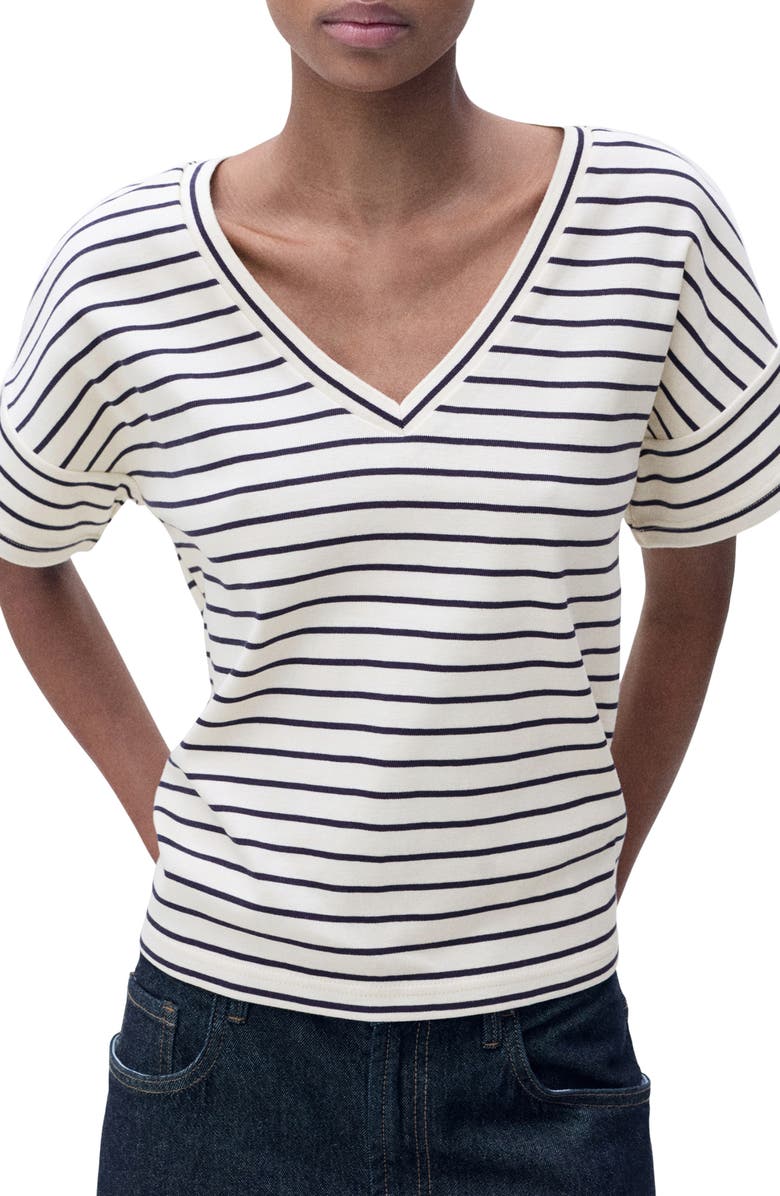 MANGO Stripe T-Shirt, Main, color, 