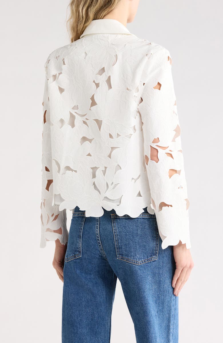 Simkhai Quinn Floral Cutout Jacket, Alternate, color, 