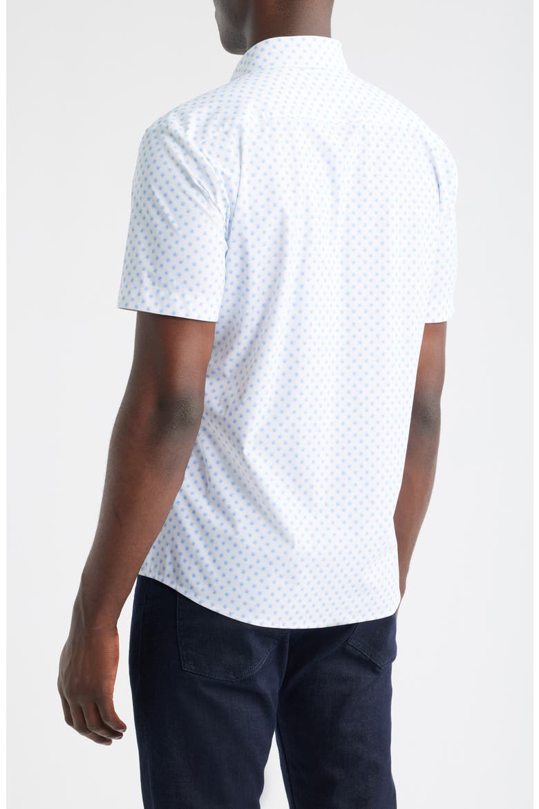 Roan Ken Slim Fit Short Sleeve Button-Up Shirt, Alternate, color, LIGHT BLUE