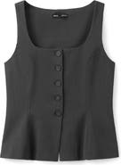 MANGO Peplum Button Vest