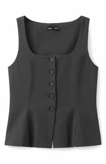 Peplum Button Vest