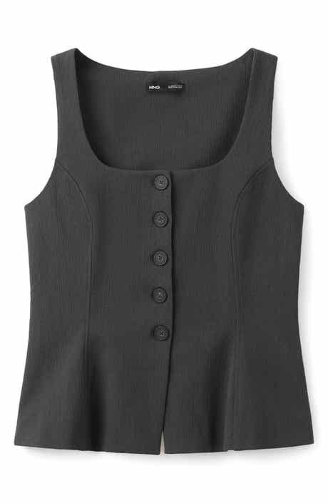 Peplum Button Vest