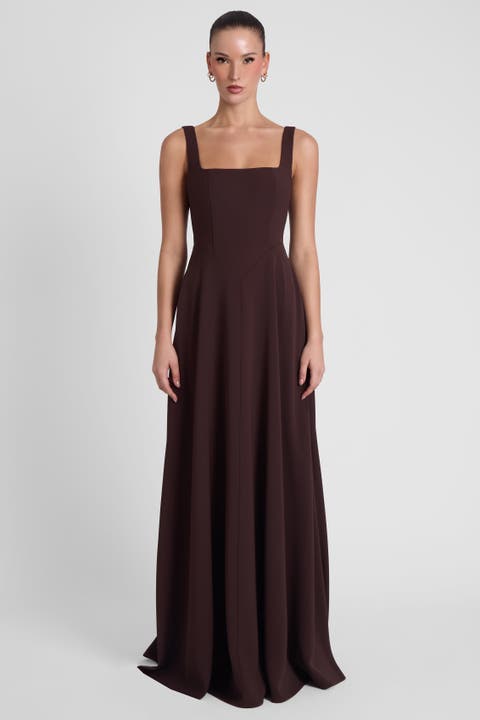 Siren Square Neck Corset Maxi Dress