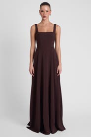 LEAU Siren Square Neck Corset Maxi Dress
