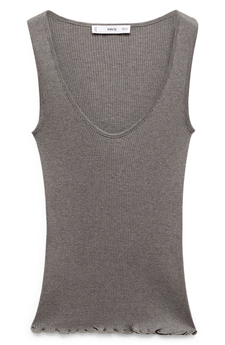 MANGO Blackberry Silk Rib Tank, Alternate, color,
