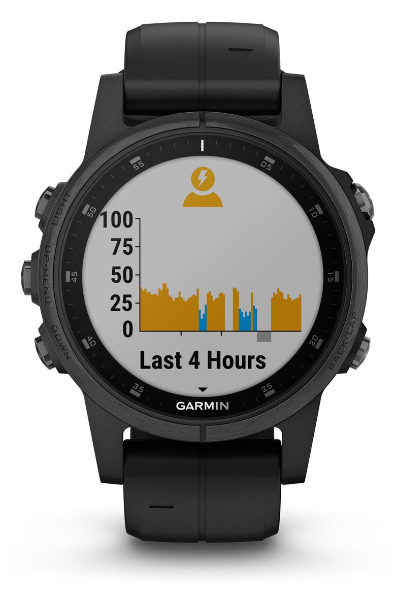 fenix® 5S Plus Sapphire Premium Multisport GPS Watch, 42mm, Alternate, color, BLACK