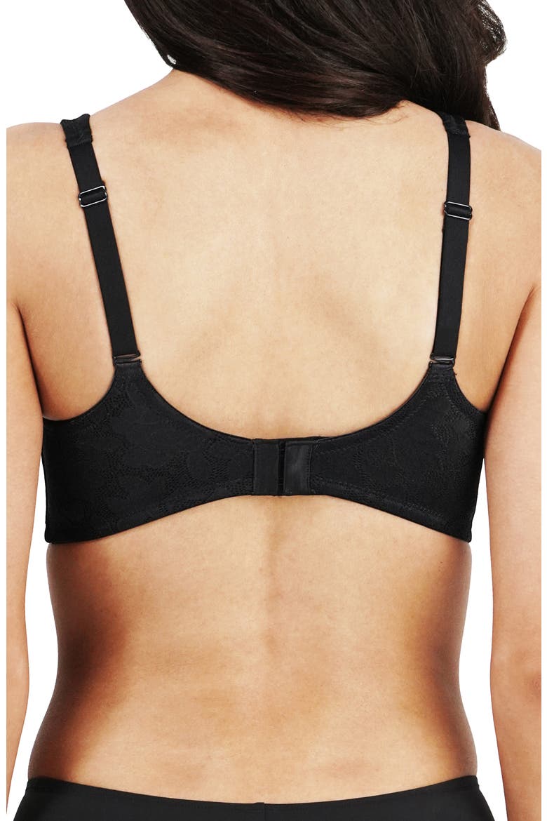 Jolie Jacquard Lace Wireless Bra, Alternate, color, BLACK