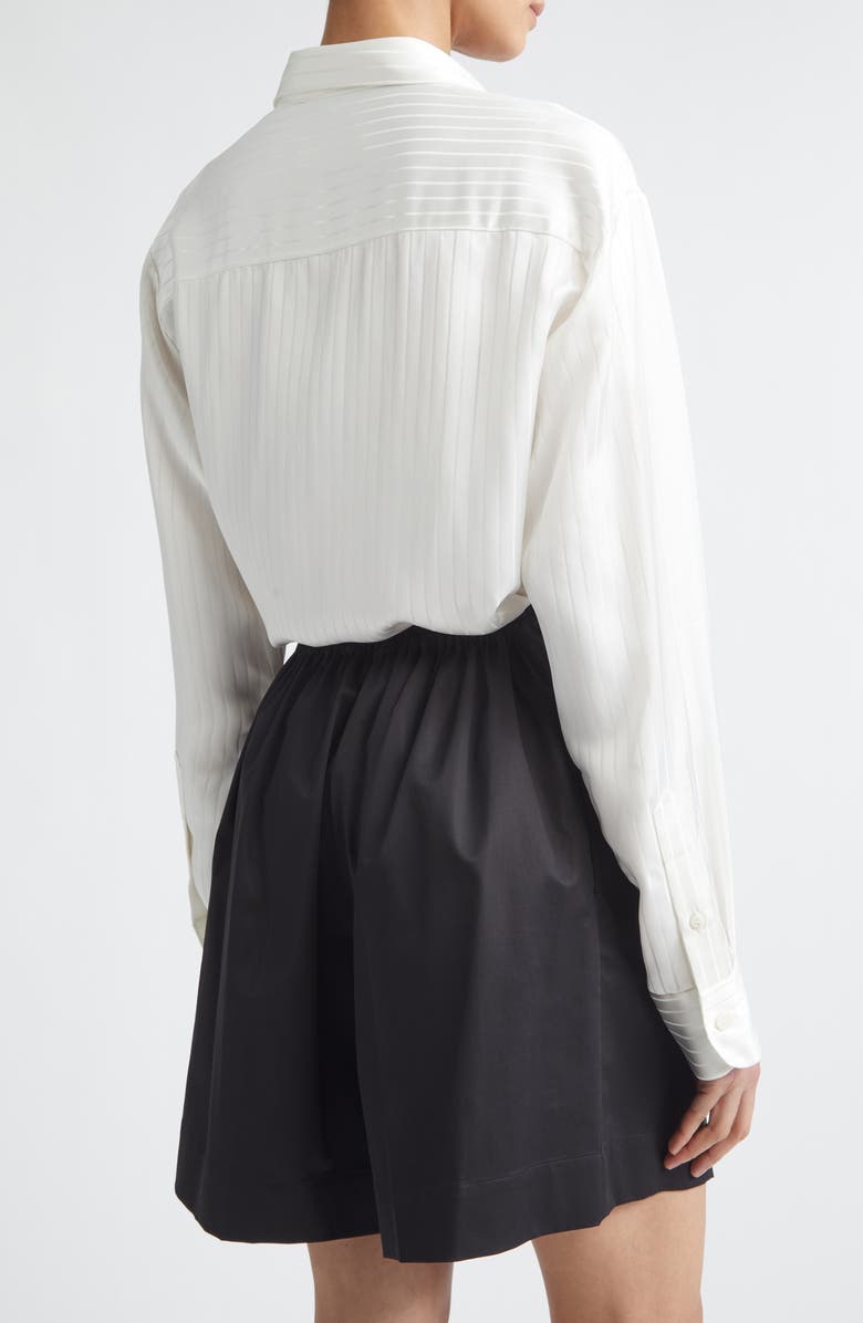 GIA STUDIOS Nicole Jacquard Stripe Button-Up Shirt, Alternate, color, Off White