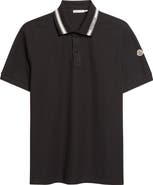 Moncler Logo Patch Tipped Cotton Piqué Polo