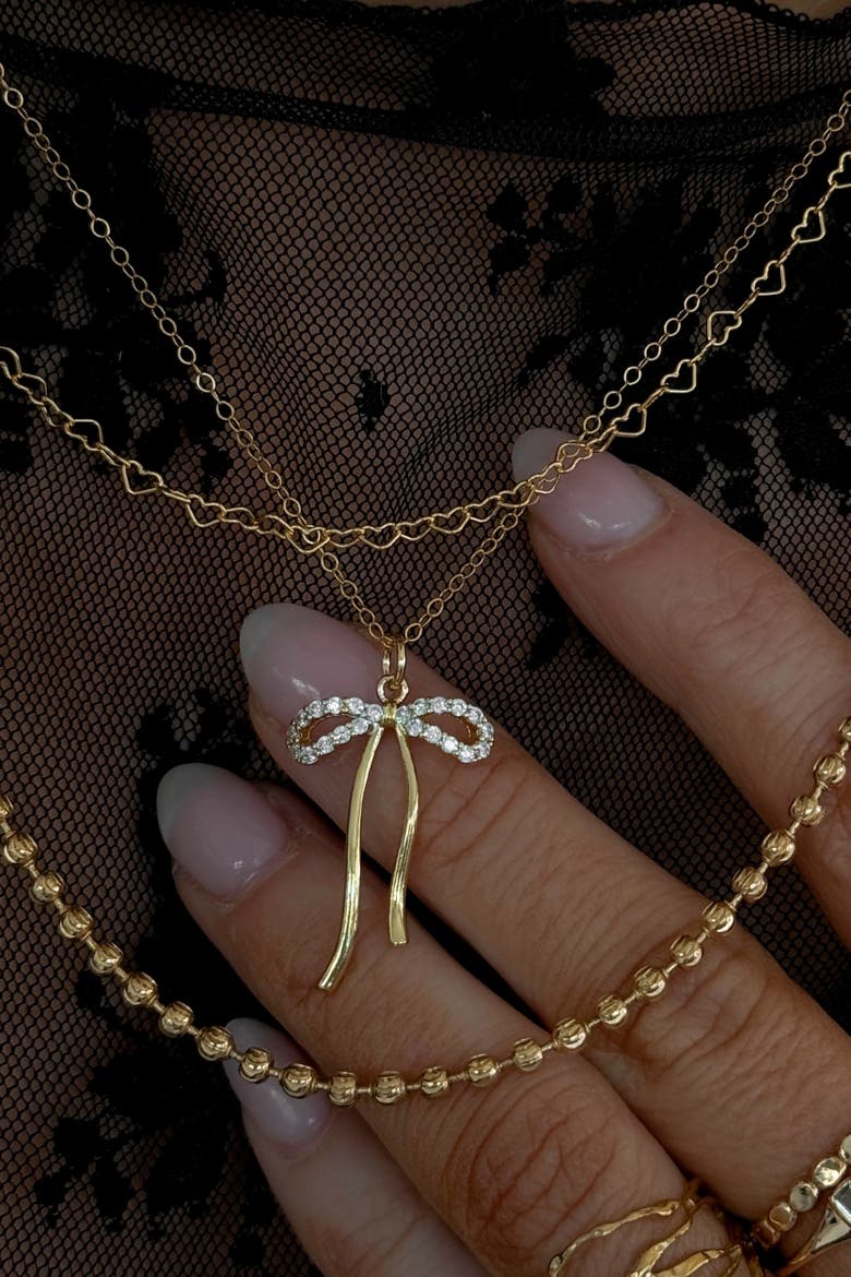 Heartstring Necklace, Alternate, color, Gold