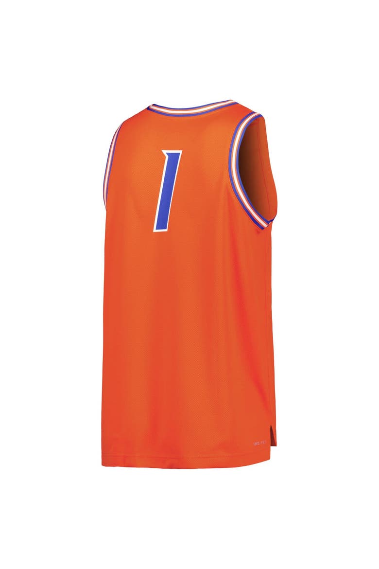 Men's Nike #1 Orange Boise State Broncos Replica Basketball Jersey, Alternate, color, Orange
