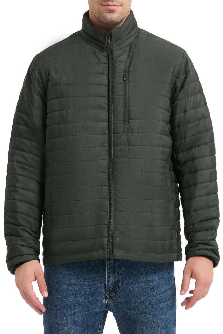 Rail Water Resistant Quilted Jacket, Main, color, LODEN