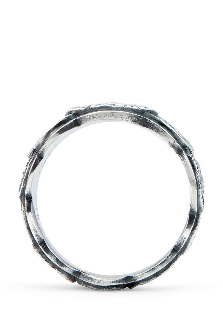 Shipwreck Coin Band Ring, 12mm, Alternate, color, SILVER