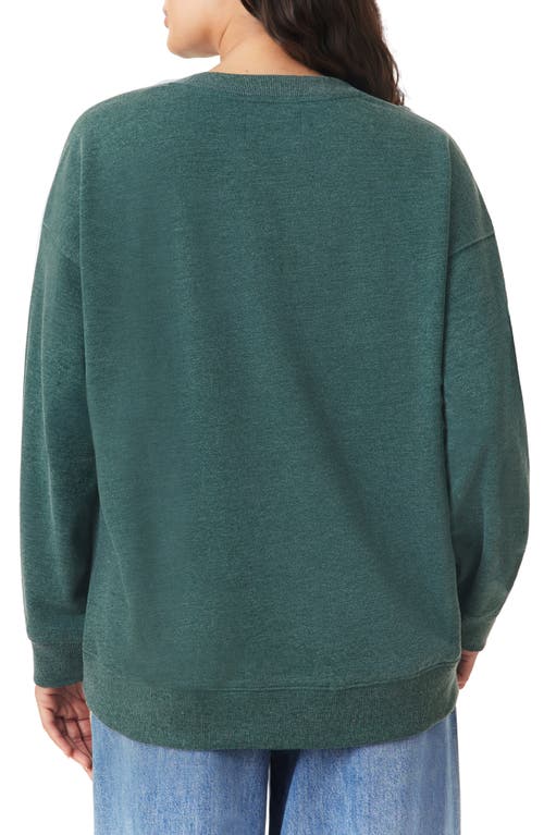 C&c California C & C California Nora Burn Embroidered Critter Fleece Sweatshirt In Green