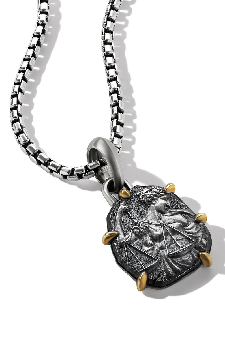 David Yurman Zodiac Amulet Pendant, Alternate, color, Silver-Libra