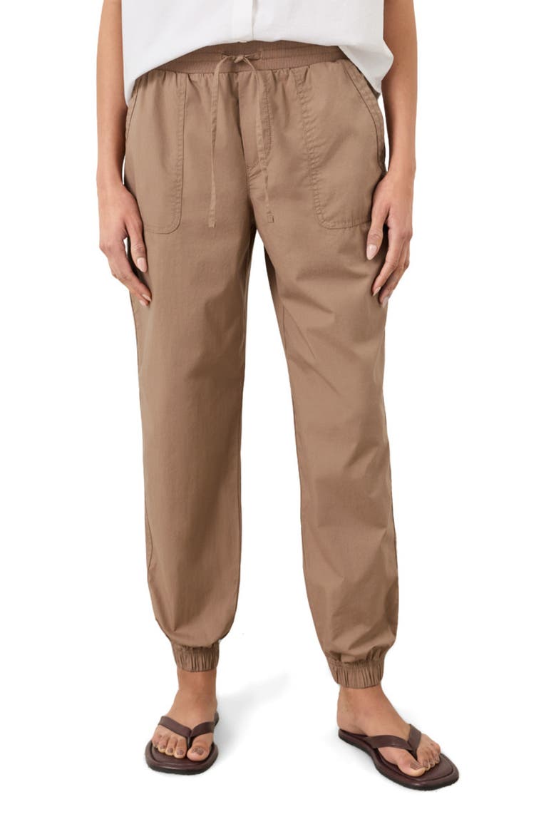 Organic Cotton Monterey Poplin Jogger, Main, color, Driftwood Brown