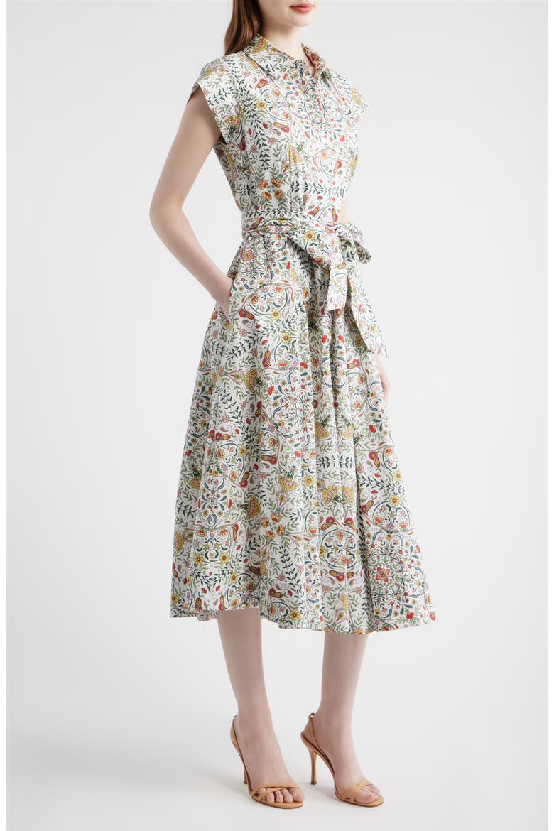 The Fran Folk Floral Midi Dress, Alternate, color, FOLK FLORAL PRINT