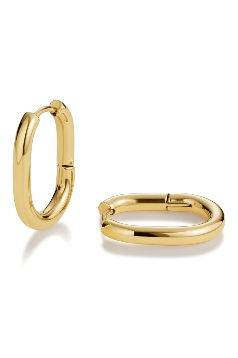Oval Hoop Earrings, Main, color, GOLD