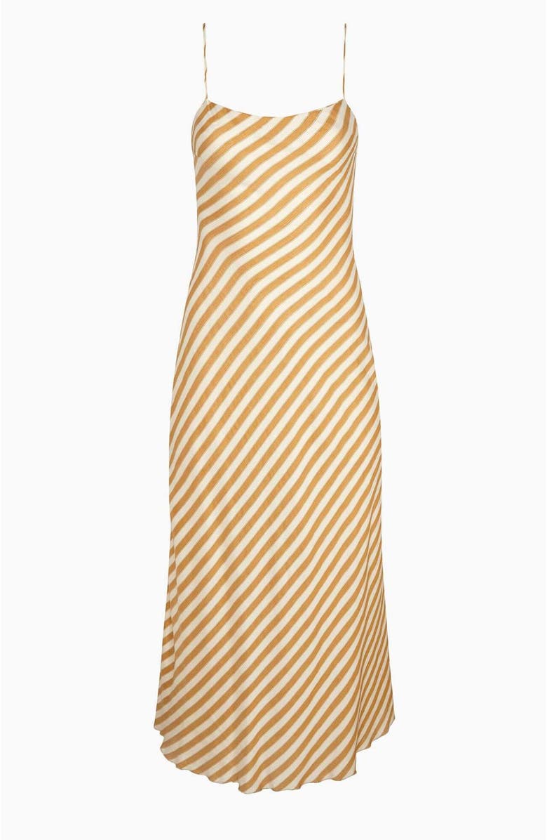 Onia Slip Dress, Alternate, color, Ochre/Off White