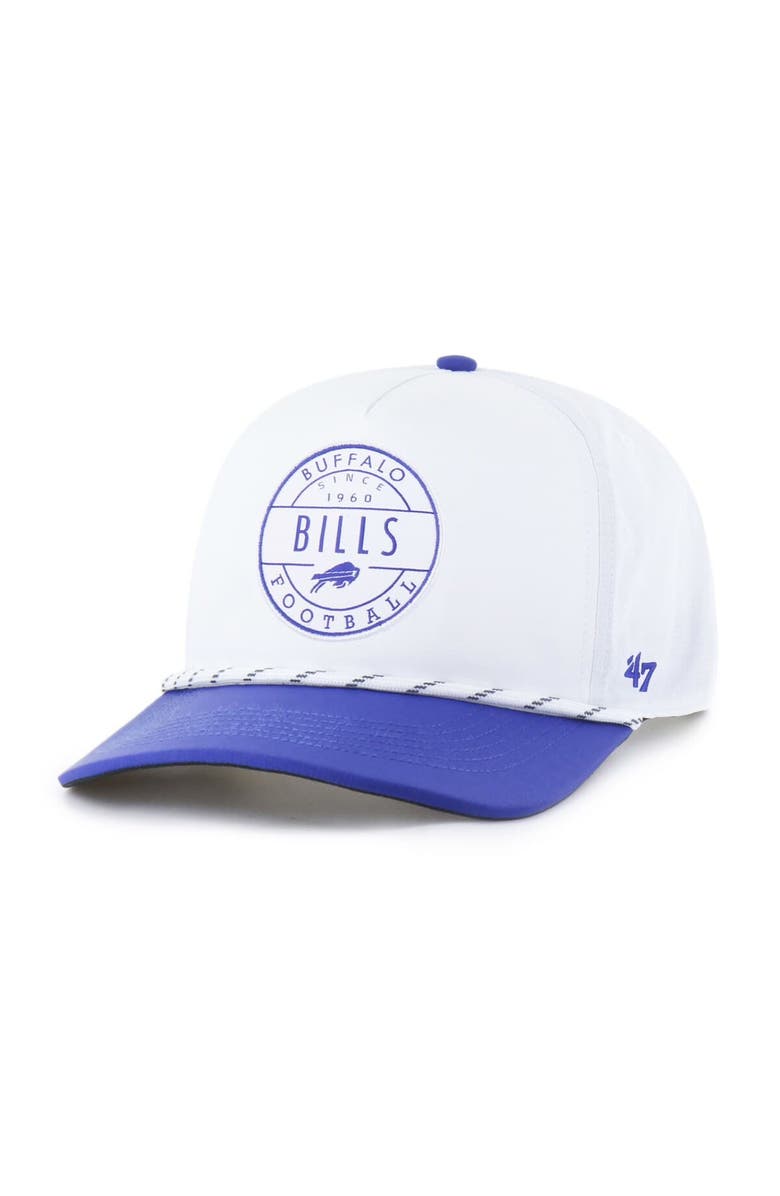 '47 Men's '47 White/Royal Buffalo Bills Suburbia Hitch Two-Tone Adjustable Hat, Main, color, 