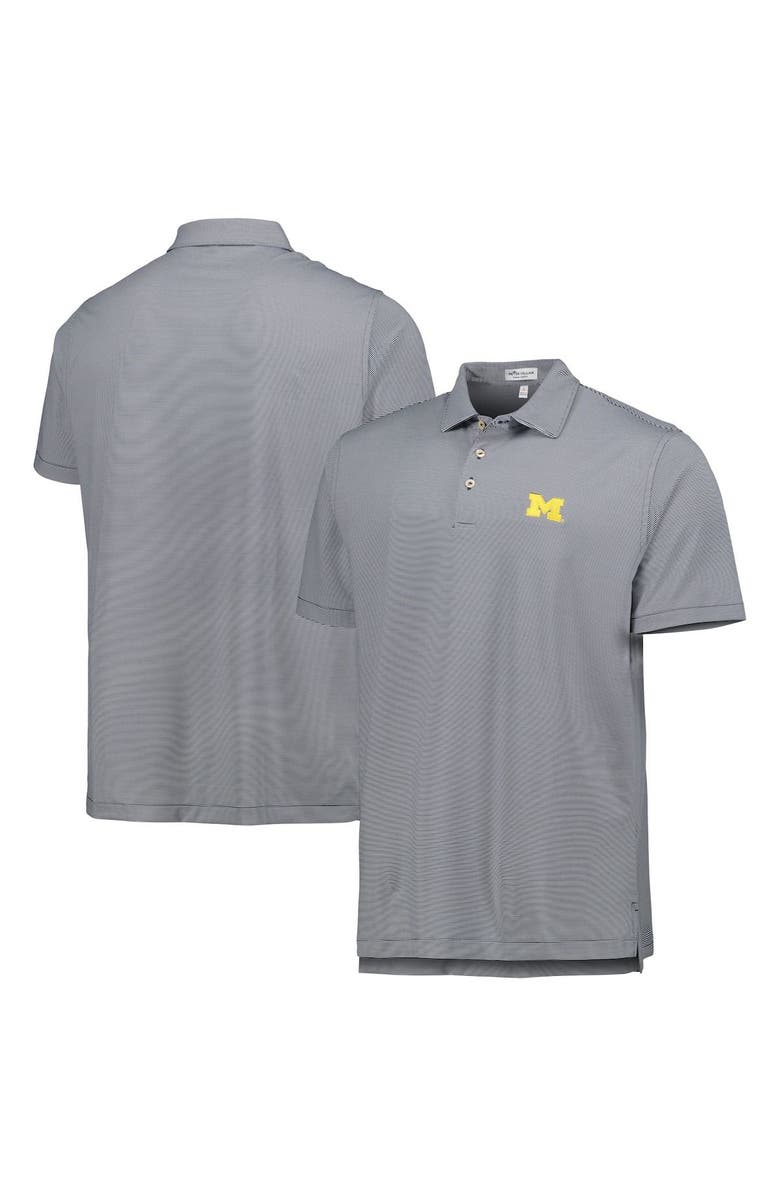 Peter Millar Men's Peter Millar Navy Michigan Wolverines Jubilee Striped Performance Jersey Polo, Main, color, Navy