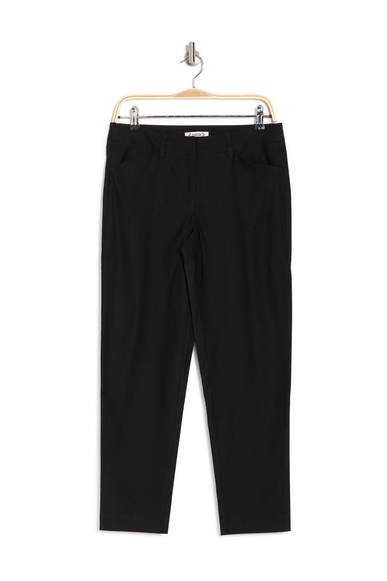 Slim Ankle Pants, Alternate, color, VERY BLACK