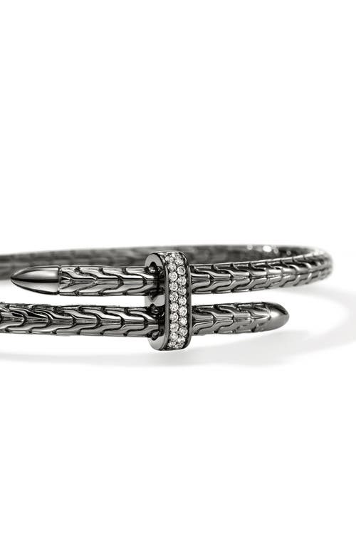 John Hardy Spear Bangle In Dark Silver
