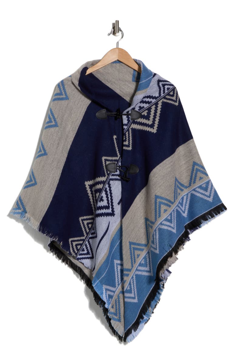 La Fiorentina Geometric Wrap, Alternate, color, Navy/ Blue/ Beige