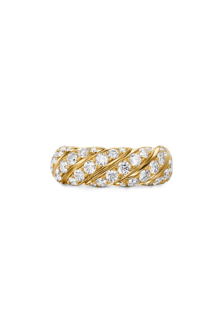Sculpted Cable Flex Band Ring, Main, color, GOLD