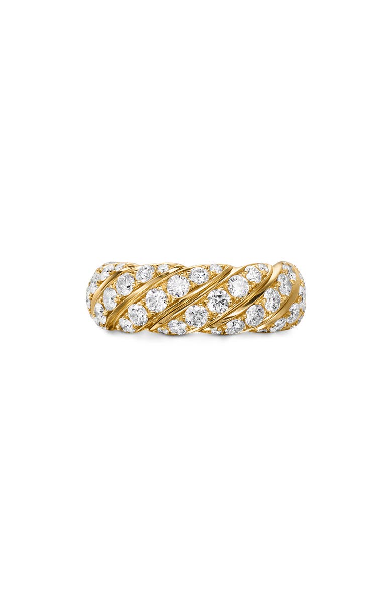 David Yurman Sculpted Cable Flex Band Ring, Main, color, Gold