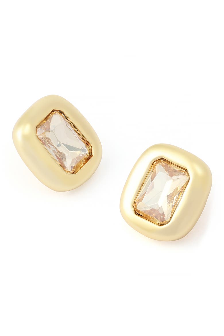 Ophelia Stone Stud Earrings, Alternate, color, CRYSTAL