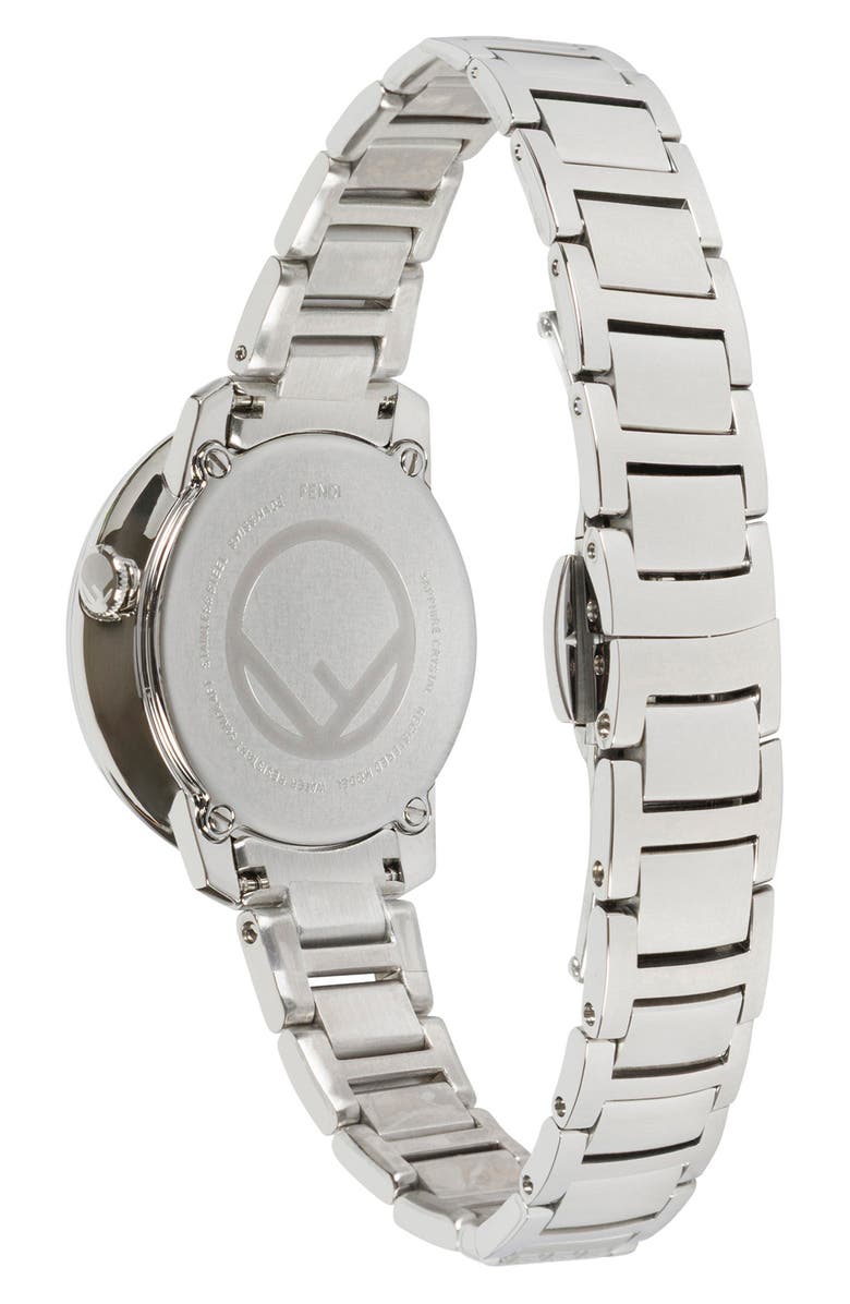 Fendi F Is Fendi Bracelet Watch, 28mm, Alternate, color, Ivory/ Stainless Silver