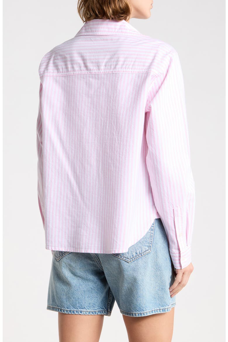 Cami Stripe Shirt, Alternate, color, ROSE SHADOW
