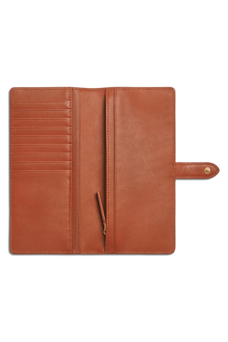 Continental Leather Snap Wallet, Alternate, color, RUST