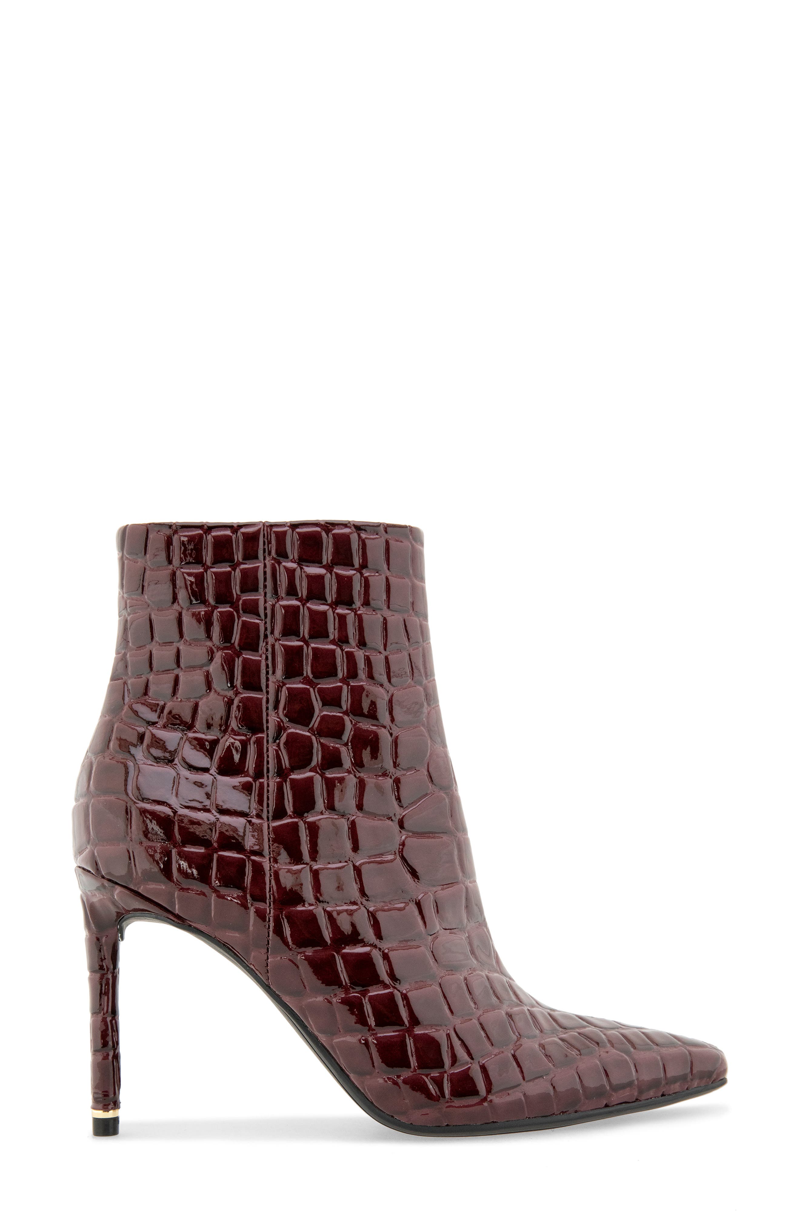 Quincy Pointed Toe Bootie, Alternate, color, WINE CROCO