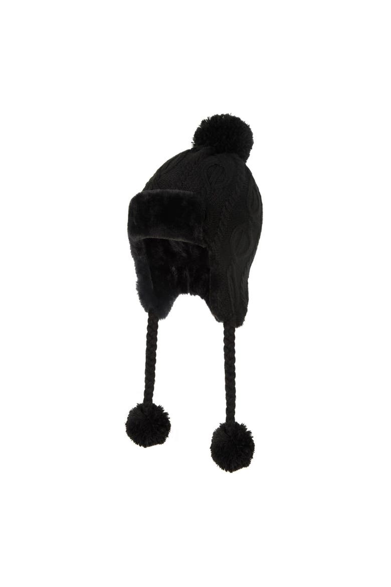 Sierra Knitted Thermal Bomber Hat, Alternate, color, Black