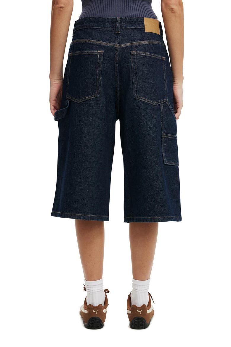 Women's 91 Baggy Denim Jort, Alternate, color, Carpenter Shutter Blue